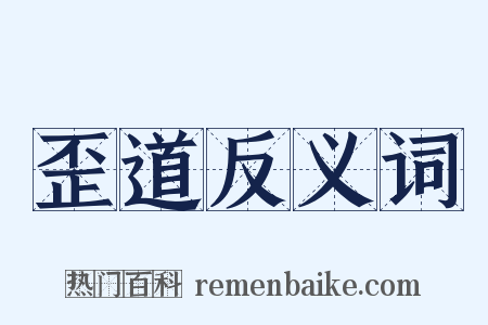 歪道反义词是什么意思的图片
